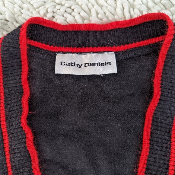 Cathy Daniels black cardigan- size large - Picture 7 of 9